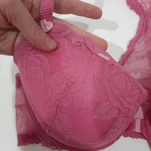 Victoria secret sheer mesh lace racerback coquette romantic fairycore hearts br - Picture 15 of 16